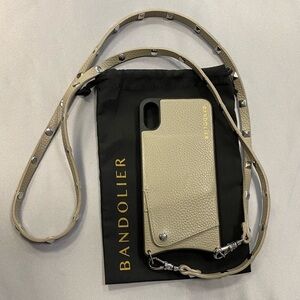 iPhone XS Bandolier Sarah Pebble Leather Crossbody
